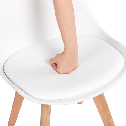 360° Armloze Draai Stoelen Set van 2/4 VINCO – Zwart/Wit/Grijs