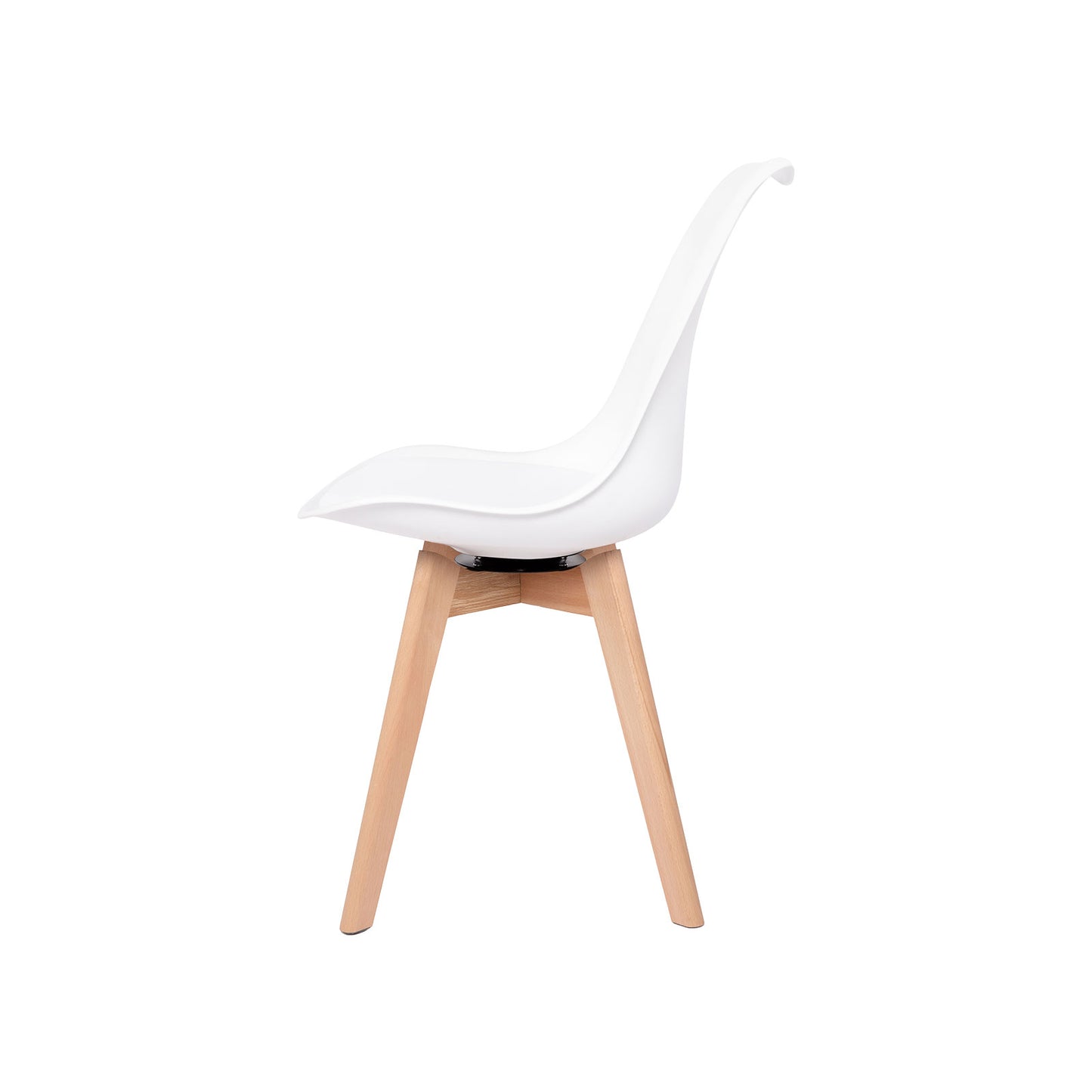360° Armloze Draai Stoelen Set van 2/4 VINCO – Zwart/Wit/Grijs