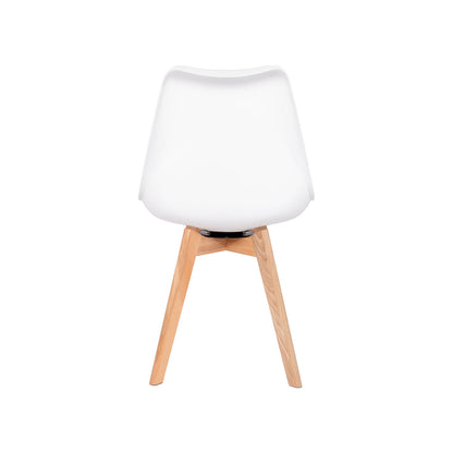 360° Armloze Draai Stoelen Set van 2/4 VINCO – Zwart/Wit/Grijs