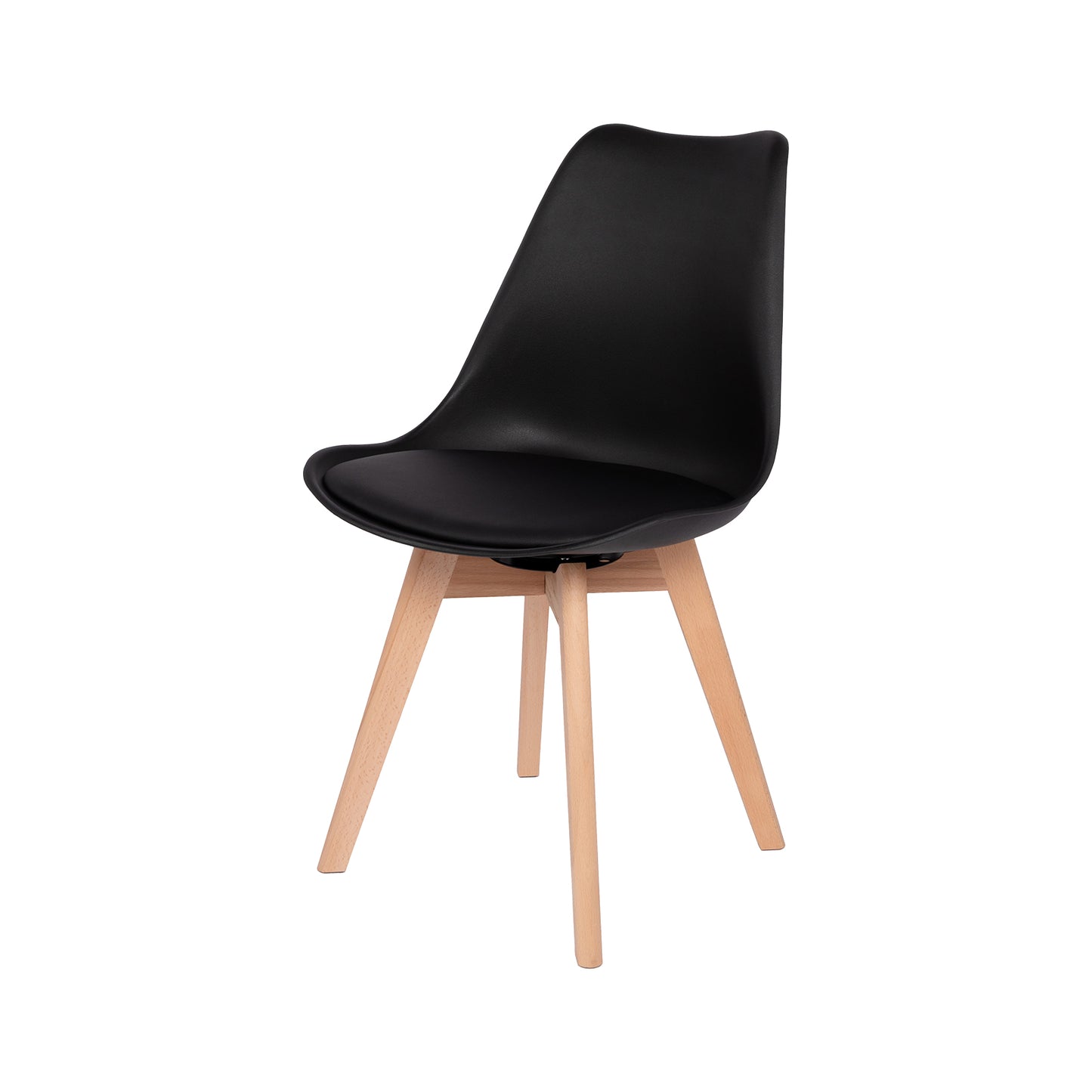 360° Armloze Draai Stoelen Set van 2/4 VINCO – Zwart/Wit/Grijs