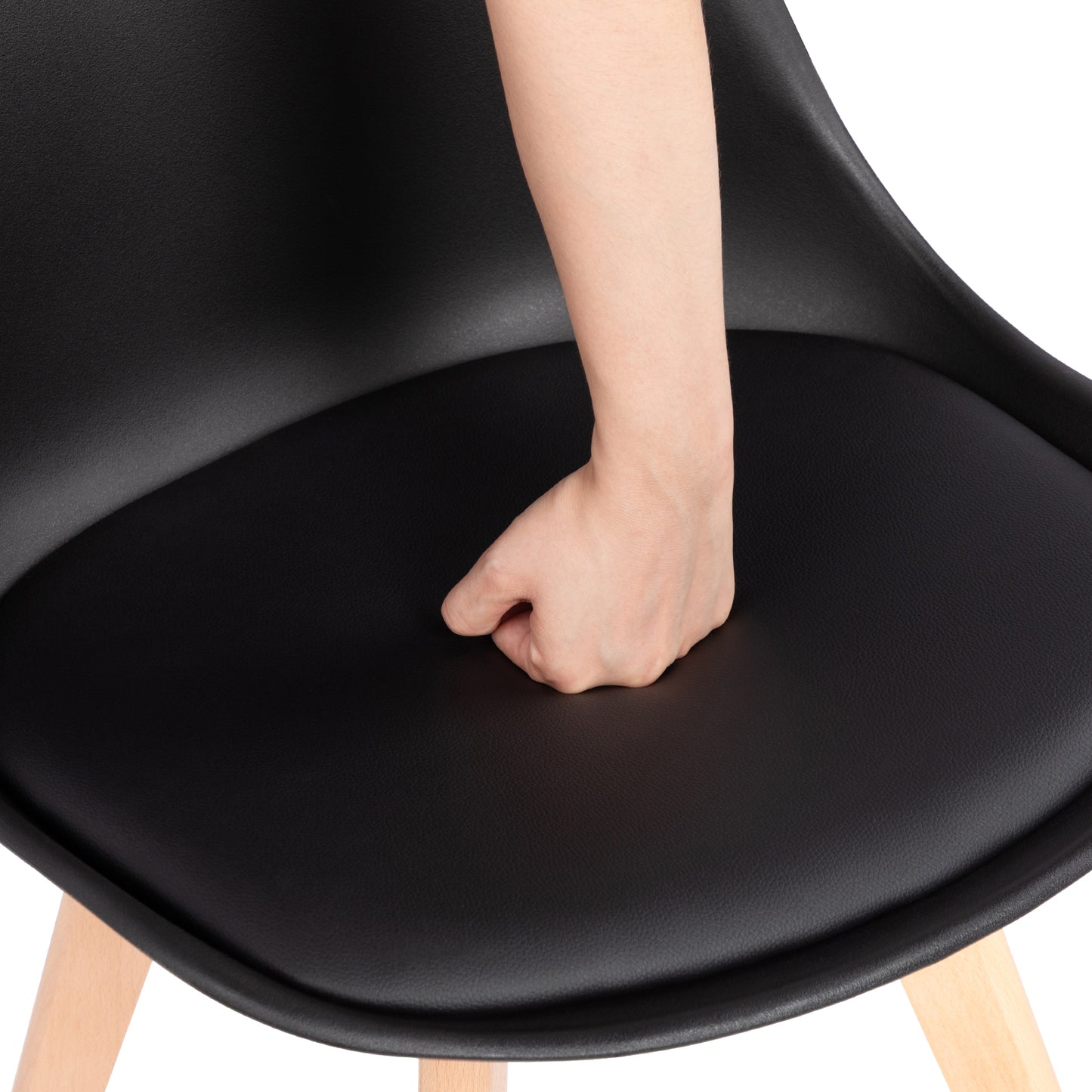 360° Armloze Draai Stoelen Set van 2/4 VINCO – Zwart/Wit/Grijs