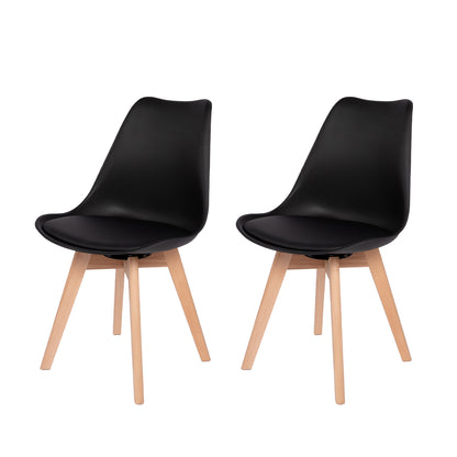 360° Armloze Draai Stoelen Set van 2/4 VINCO – Zwart/Wit/Grijs