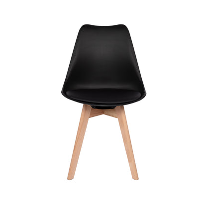 360° Armloze Draai Stoelen Set van 2/4 VINCO – Zwart/Wit/Grijs