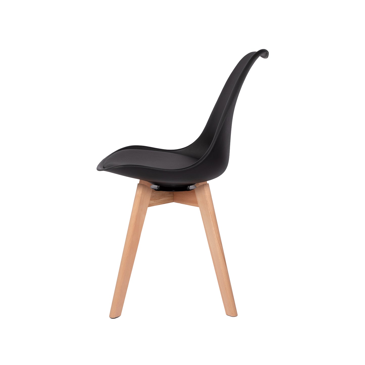 360° Armloze Draai Stoelen Set van 2/4 VINCO – Zwart/Wit/Grijs