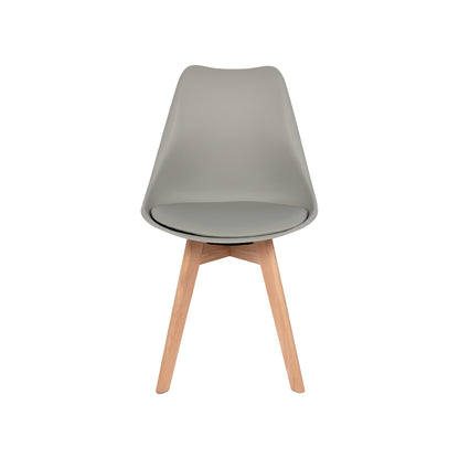 360° Armloze Draai Stoelen Set van 2/4 VINCO – Zwart/Wit/Grijs