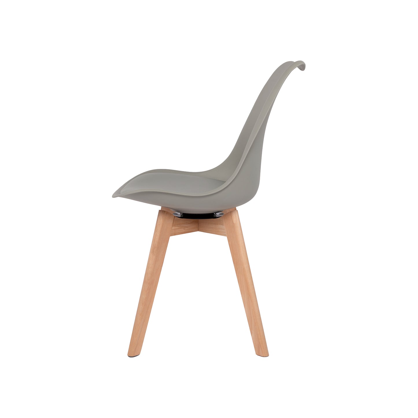 360° Armloze Draai Stoelen Set van 2/4 VINCO – Zwart/Wit/Grijs