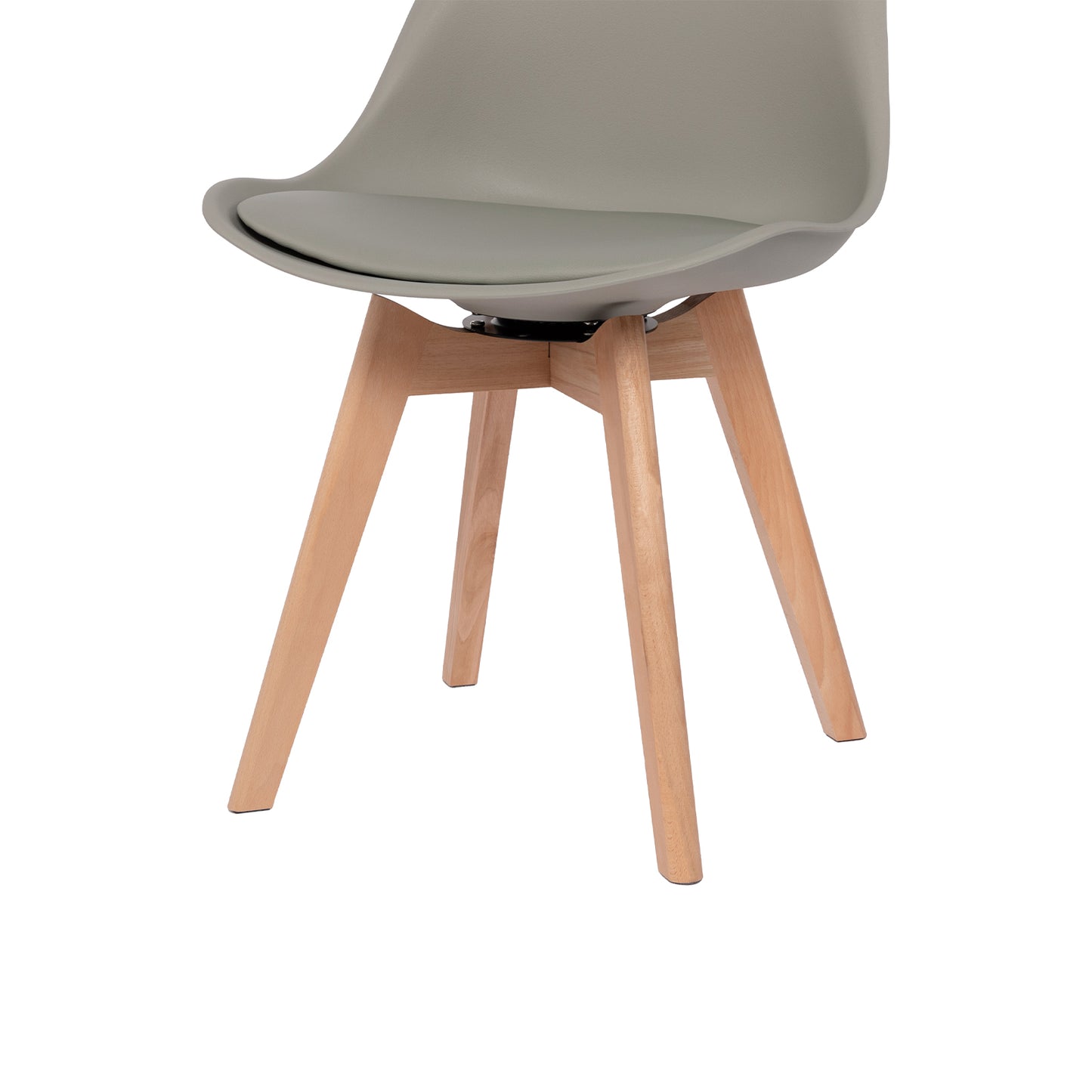 360° Armloze Draai Stoelen Set van 2/4 VINCO – Zwart/Wit/Grijs