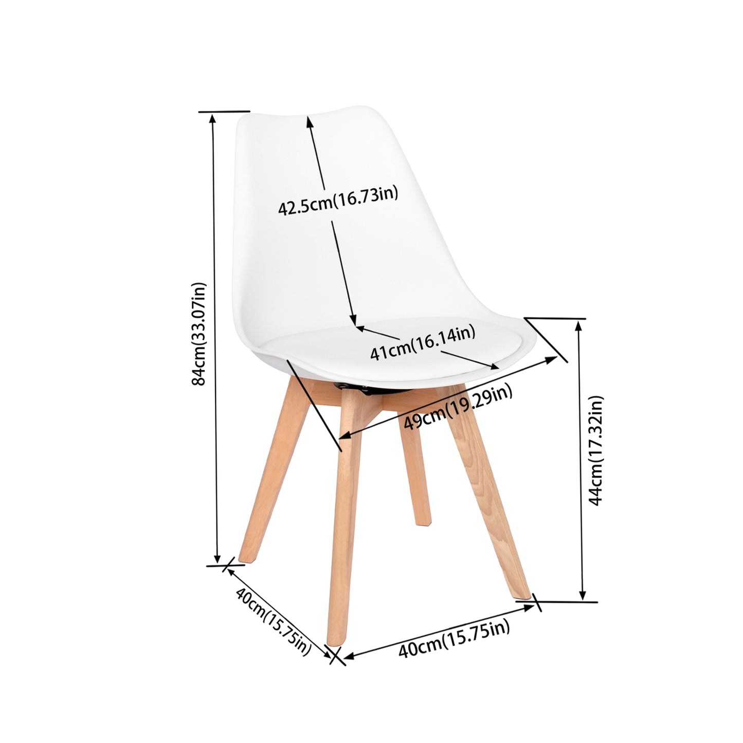 360° Armloze Draai Stoelen Set van 2/4 VINCO – Zwart/Wit/Grijs