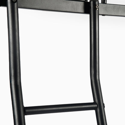 Loft Bed Frame van Metaal met Ingebouwde Ladder Zwart - WALDO